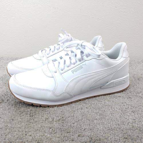 PUMA ST Runner V3 Mens 9.5 Running Shoes Low Top White Lace Up 384855-05