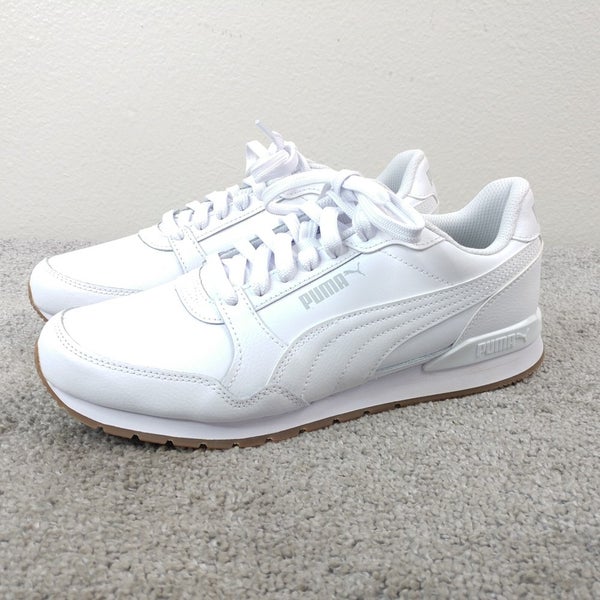 PUMA ST Runner V3 Mens 9.5 Running Shoes Low Top White Lace Up 384855-05