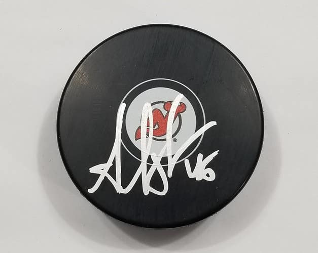 ARRON ASHAM Autographed New Jersey Devils NHL  Signed Hockey Game Puck