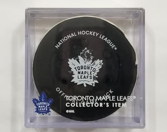 10-16-24 KEVIN FIALA LA Kings at Toronto Maple Leafs Game Used Hockey GOAL Puck
