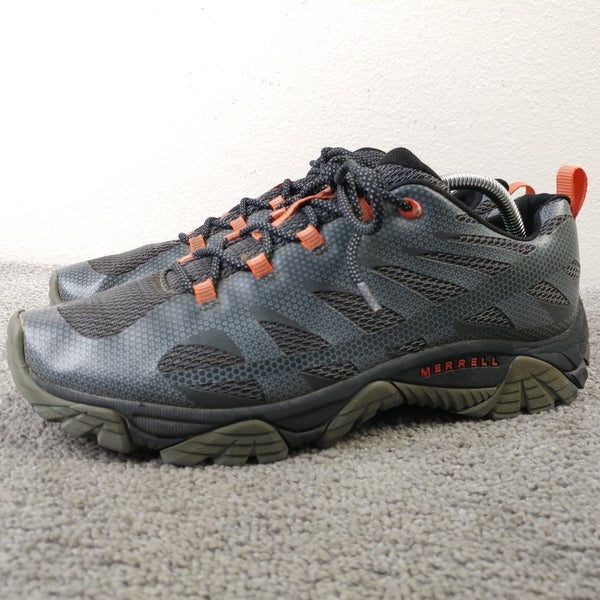 Merrell Moab Edge 2 Mens Size 10 Wide Trail Hiking Low Top Sneakers Gray Green