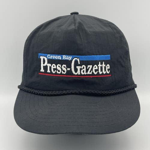 Vintage Green Bay Press Gazette Nylon Wisconsin Hat Cap