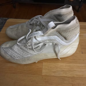 White Men's 9 Adult Adidas Adizero High Top Molded Cleats (Used)