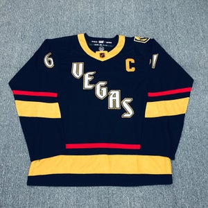 Vegas Golden Knights 61 Mark Stone Black Reverse Retro Ice Hockey Jersey Size 60