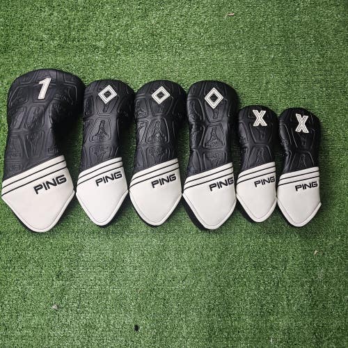 Ping Limited Edition Core Headcover 6pc Set Driver Woods Hybrids 3W 5W 7W 3H 4H