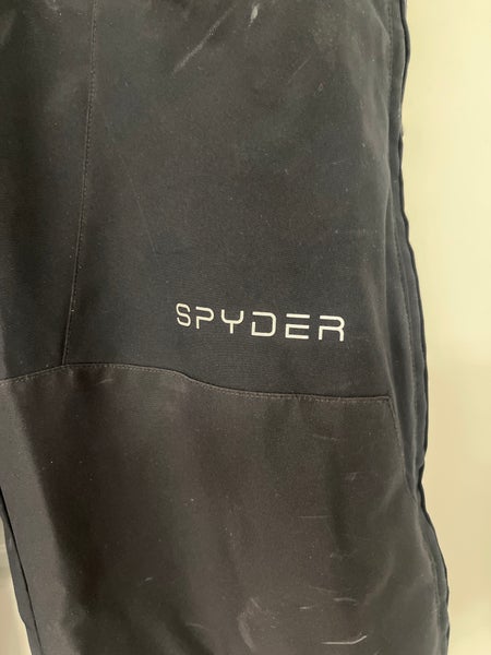 Side Zip Black Youth Size 14 Spyder Ski Pants (Used)
