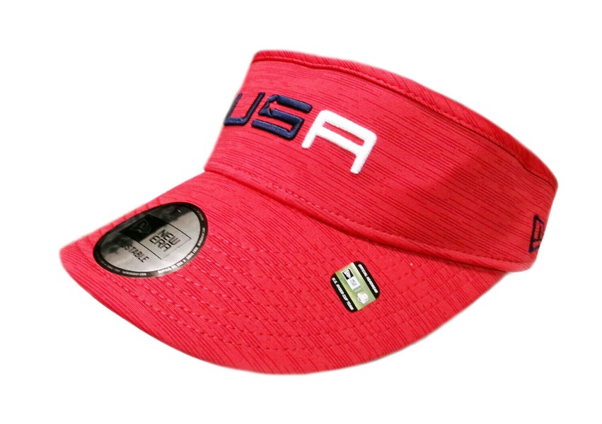 NEW Men's New Era Red 2023 Ryder Cup Sunday Round Adjustable Golf Visor