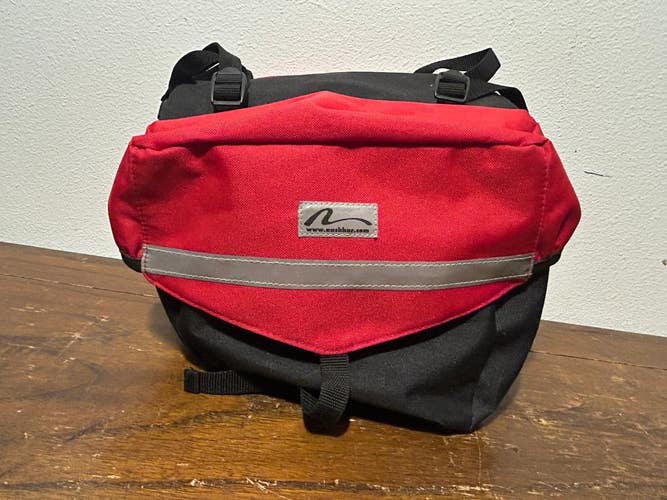 Red Vintage Nashbar Bicycle Panniers Loaded with Features in Medium NEW!!!