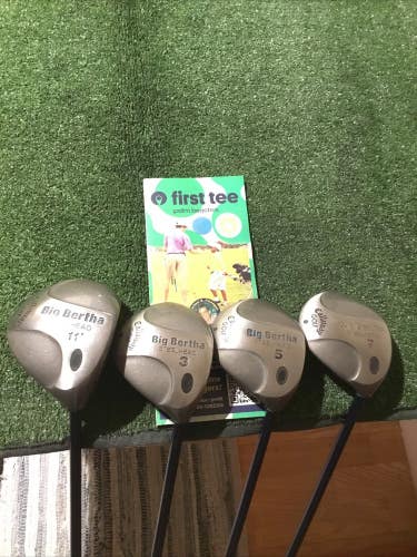 Callaway Ladies Big Bertha Steelhead Woods Set (D, 3W, 5W, 7W) Gems 99 Graphite