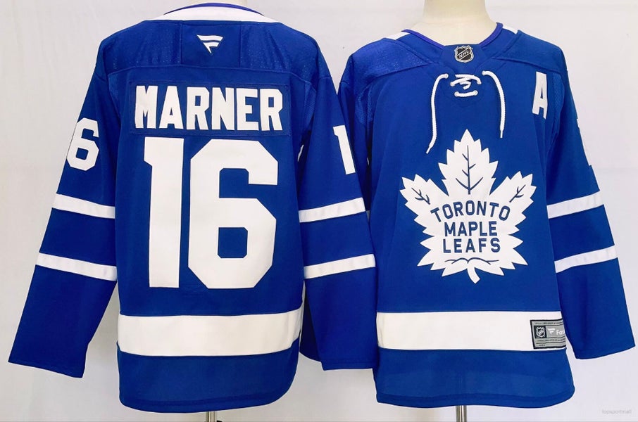 Toronto Maple Leafs 16 Mitchell Marner Blue Hockey Jersey szie 52
