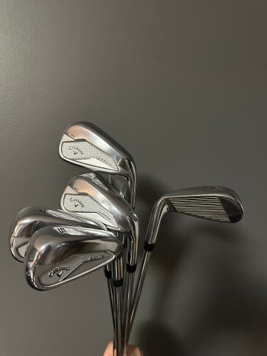 Men's 2025 Callaway Elyte HL Right Handed Iron Set Stiff Flex (7 Clubs) #5 - #9, PW, GW Steel Shaft