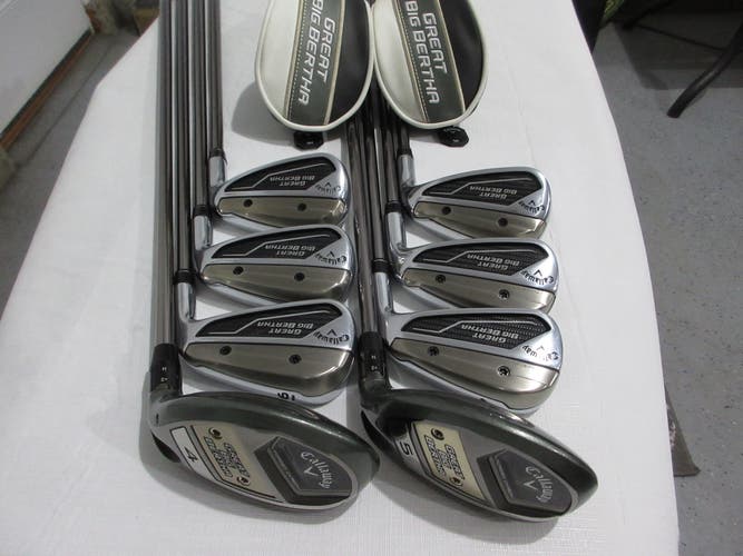 Callaway Great Big Bertha Iron Set - 4H, 5H, 6-PW, AW - Senior Flex Graphite