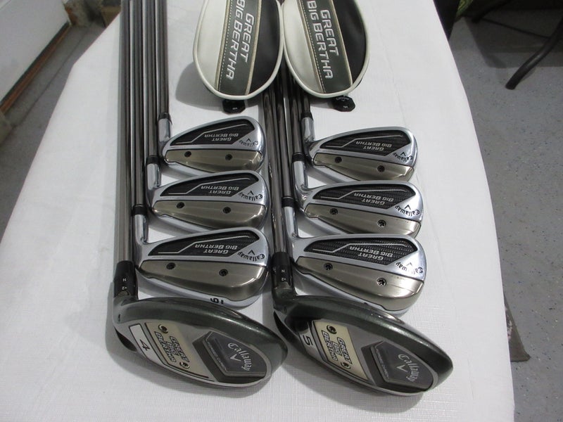 Callaway Great Big Bertha Iron Set - 4H, 5H, 6-PW, AW - Senior Flex Graphite