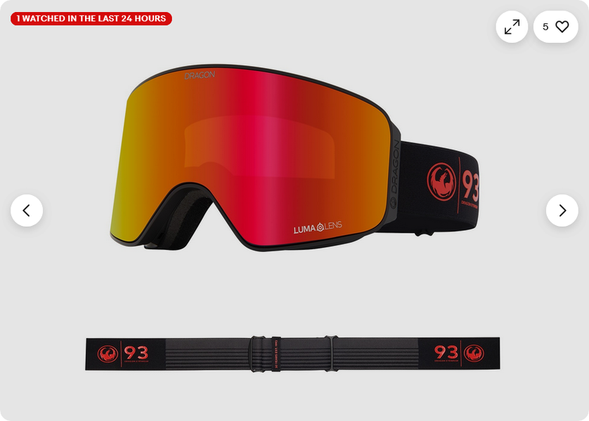 Dragon NFX MAG OTG 30 Yrs w/ Red Ion Lumalens + Bonus rose lens Snow Goggles