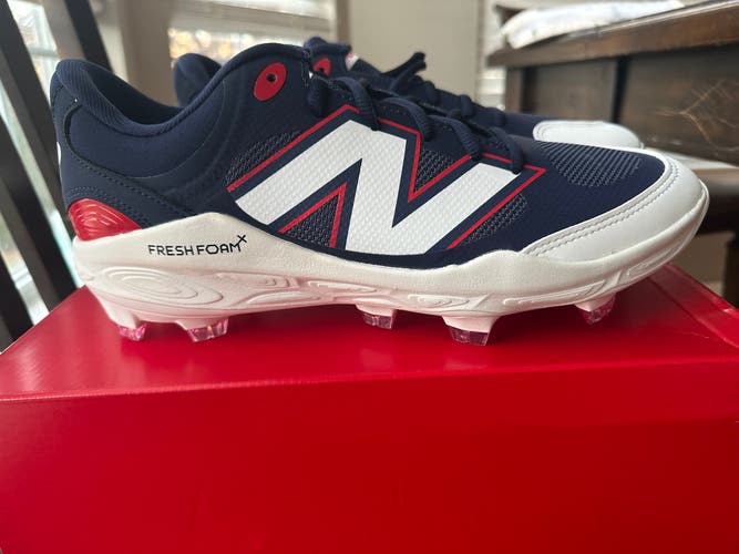 Blue Men's Size M 10.0 (W 11.0) Adult New Balance Low Top Molded Cleats (New)