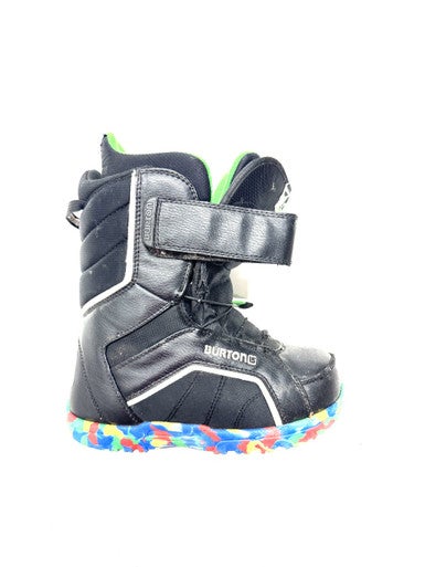 Used Burton ZIPLINE Boys Snowboard Boots Black Junior 05 11860-S000301907