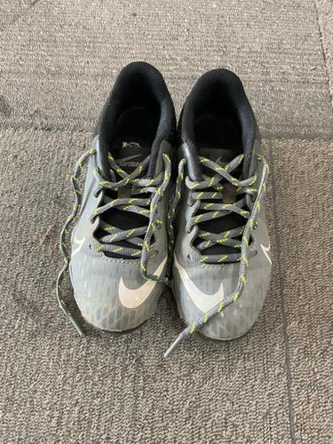 Used Nike NIKE DIAMOND BB/SB Cleats Grey Youth 13.0 11614-S000226625