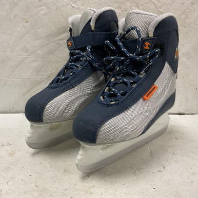 Used Jackson SOFTEC Boys Softboot Skate White And Navy Blue Youth 13.0 11855-S000195819