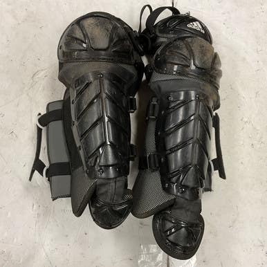Used Adidas Catchers Leg Guards with Knee Savers Black Youth 11855-S000195796