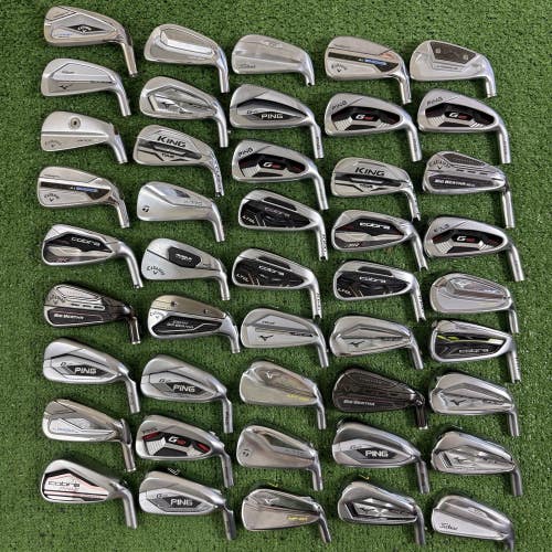 Lot 45 Golf Club Heads Only Demo 7 Irons Ping Mizuno Cobra Callaway Taylormade
