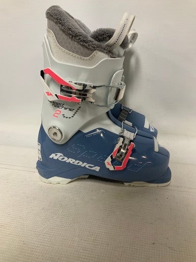 Used Nordica SPEED MACHINE 2 Girls DH Ski Boot Carolina Blue 190 MP - Y12 11823-S000036272