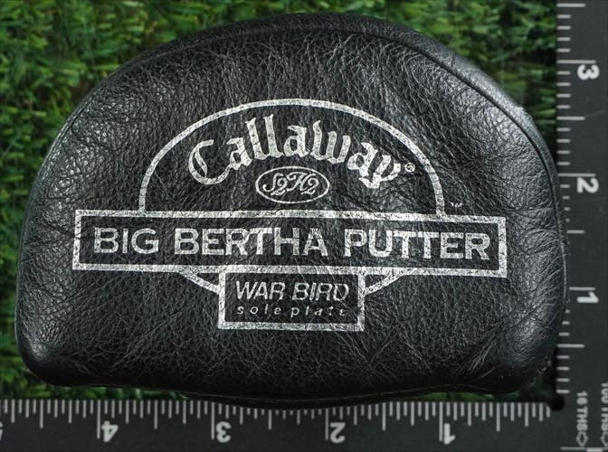 CALLAWAY BIG BERTHA WARBIRD MID MALLET PUTTER SOCK HEADCOVER BLACK / GRAY, LOOK!