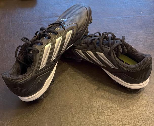 Black Women's Size M 9.5 (W 10.5) Adidas Low Top Molded Cleats (New)