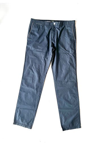 BOSS Hugo Boss Crigan Regular Fit Chinos Pants Navy Blue Cotton Men's 36R (52)