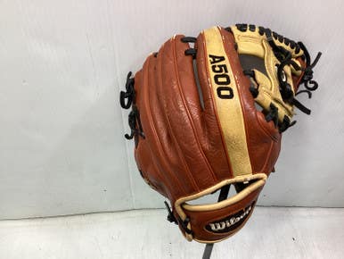 Used Wilson A500 BB/SB Glove RH Throw Brown 11" 11347-S000260485
