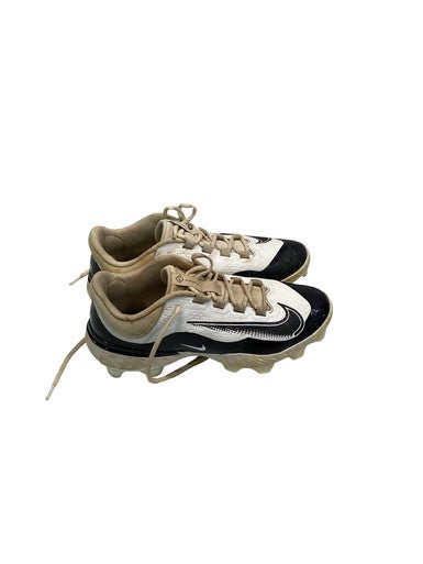 Used Nike MENS ALPHA HUARACHE ELITE 4 MCS BB/SB Cleats White And Black Senior 9.5 11347-S000260457