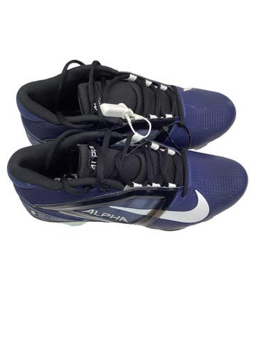 Used Nike ALPHA MENACE 4 PRO FOOTBALL CLEATS Adult FB Cleats Navy Blue Senior 9.5 11347-S000260450