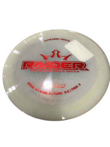 Used Dynamic Discs LUCID RAIDER Disc Golf Driver White 11347-S000258856