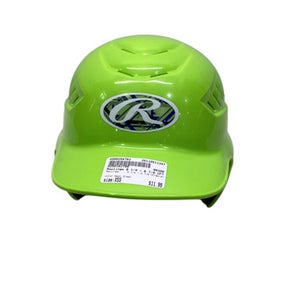 Used Rawlings 6 1/4 - 6 7/8 CFTBH-R1 Batting Helmet No Mask Neon Green XS/S 11347-S000258763