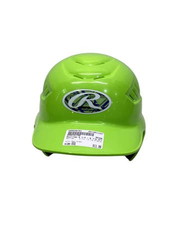 Used Rawlings 6 1/4 - 6 7/8 CFTBH-R1 Batting Helmet No Mask Neon Green XS/S 11347-S000258763