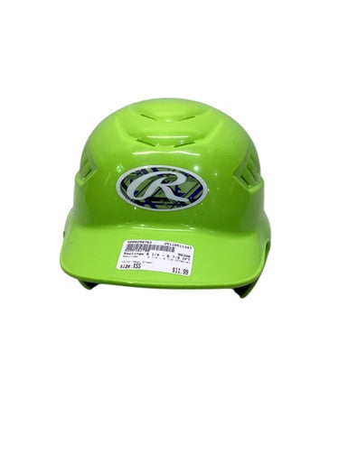 Used Rawlings 6 1/4 - 6 7/8 CFTBH-R1 Batting Helmet No Mask Neon Green XS/S 11347-S000258763