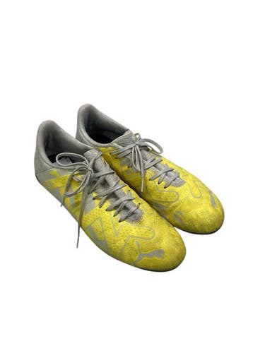 Used Puma Soccer Cleats Yellow And Grey Senior 10.5 11347-S000258678