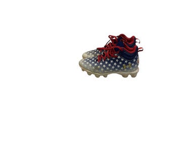 Used Under Armour USA BH HIGHTOP BB/SB Cleats Navy Blue And Red Junior 04.5 11347-S000259126