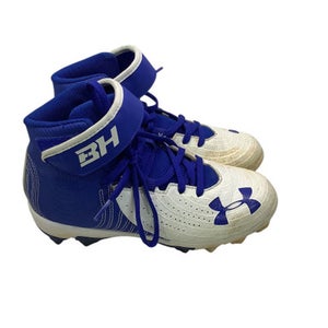Used Under Armour Jr FB Cleats Royal Blue And White Junior 03 11347-S000258573