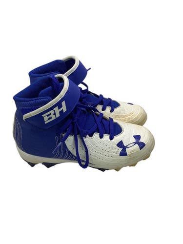 Used Under Armour Jr FB Cleats Royal Blue And White Junior 03 11347-S000258573