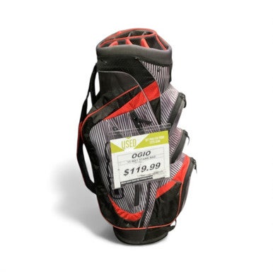 Used Ogio 15 WAY STAND BAG Mens Stand Bag Black And Red 11347-S000259456