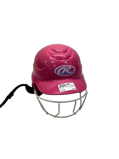 Used Rawlings CFTBH-R1 Batting Helmet w/Mask Pink SM 11347-S000258324