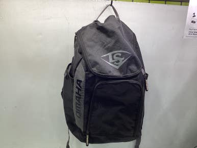 Used Louisville Slugger 2 BAT BACK PACK BB/SB Player Backpack Black 11347-S000260378