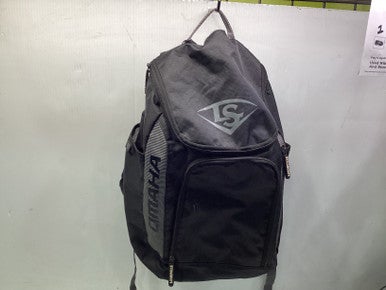 Used Louisville Slugger 2 BAT BACK PACK BB/SB Player Backpack Black 11347-S000260378