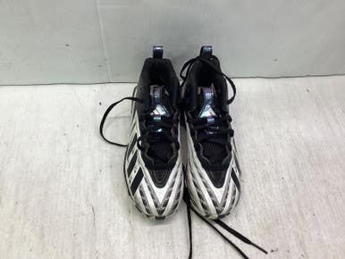 Used Adidas Jr FB Cleats Black And White Junior 01 11347-S000260374
