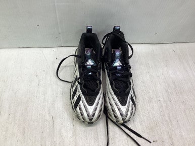 Used Adidas Jr FB Cleats Black And White Junior 01 11347-S000260374