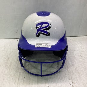Used RIP-IT 2 TONE BLUE /WHITE Batting Helmet w/Mask Royal Blue SM 11347-S000260373