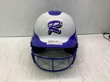 Used RIP-IT 2 TONE BLUE /WHITE Batting Helmet w/Mask Royal Blue SM 11347-S000260373