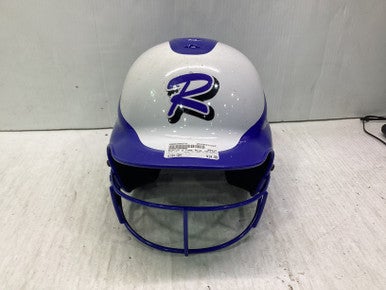 Used RIP-IT 2 TONE BLUE /WHITE Batting Helmet w/Mask Royal Blue SM 11347-S000260373