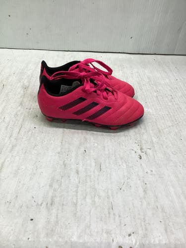 Used Adidas GOLETTO BLK/PINK Soccer Cleats Black And Pink Youth 12.0 11347-S000260318