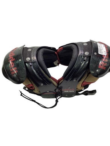 Used Riddell RIVAL YOUTH 11-12 INCH FB Shoulder Pads Black SM 11347-S000260193